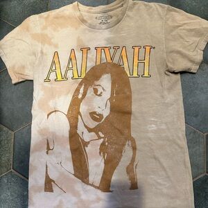 Aaliyah Graphic Tee - Tie dye tan
